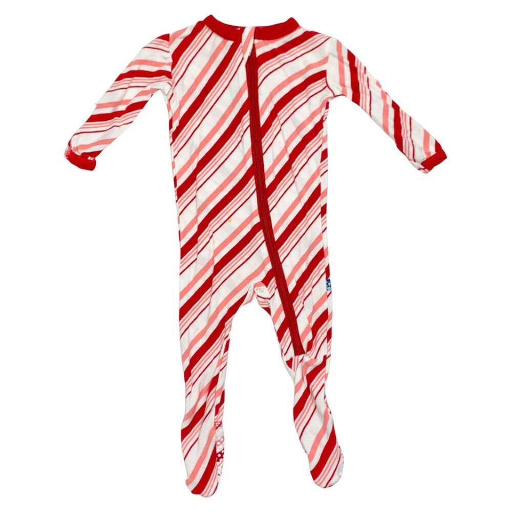 G12-Kickee Pants, 0-3M, l/s bamboo footie pjs